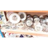 Collection of approximately Victorian Prattware pot lids