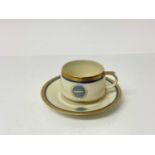 Rare Deutsche Zeppelin Reederei cup and saucer, manufactured by H&C