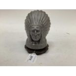 1930s Guy Motors Ltd Red Indian Chief ' Feathers in our cap' lorry mascot on cap 12 cm high