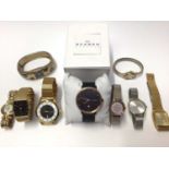 Group of various stainless steel wristwatches