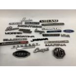 Collection classic car badges, various makes and periods (100 plus)
