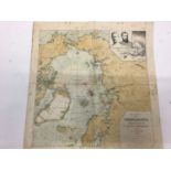 A group of ephemera including 1896 Illustrated Map "Dr. Nansen's Polarexpedition" by J Krum