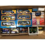Diecast boxed selection of Lledo, Matchbox Hero Highway, Britians, The Cat Battery operated