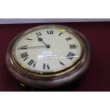 20th century station masters wall dial clock with roman numeral dial.