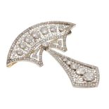 Belle Époque diamond pendant brooch