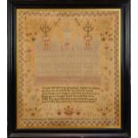 Unusually large William IV woodwork sampler