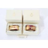 The Golden Jubilee 2002, Pair Royal collection silver gilt napkin rings in boxes