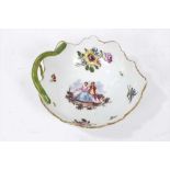 Late 18th/early 19th century German porcelain pickle dish