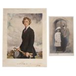 H.R.H. Princess Mary The Princess Royal & Countess of Harewood, signed portrait print signed in ink