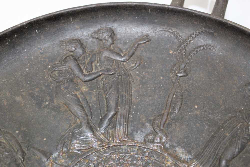 Mid 19th century Art Union of London cast iron tazza, by E N Wyon, decorated in low relief with Clas - Image 4 of 6