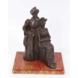 Spanish bronze figural group