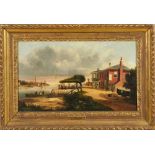 R. Pembery, 19th century, oil on canvas - The Red House, Battersea, signed, 30.5cm x 52cm, in gilt f