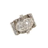 1940s/1950s Odeonesque platinum and diamond ring