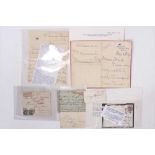 A group of Royal correspondence mostly 19 th century, including Christmas card from Mary Adelaide Du