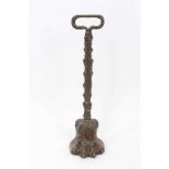 Regency brass mounted door stop with lion's paw