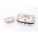 Two limoges porcelain boxes
