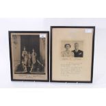 T.M.King George VI and Queen Elizabeth 1937 Coronation day portrait photograph with printed signatur