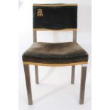 The Coronation of H.M. Queen Elizabeth II 1953, Coronation chair with blue velvet upholstery and gol