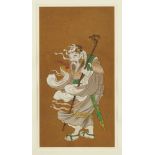 19th century Chinese gouache depicting a deity figure