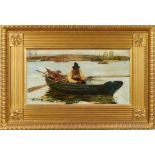 Robert Jobling (1841-1923) oil on canvas, fishing boat