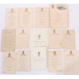 T.M.King George V and Queen Mary, 14 Royal Menus including the Royal Yacht Victoria and Albert 1935,