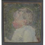 Attributed to Gwen John, oil on canvas, baby's head