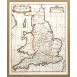 Robert Morden hand coloured engraved map - 'Brittania Saxonica'