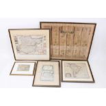 Group of 17th / 18th / 19th century maps