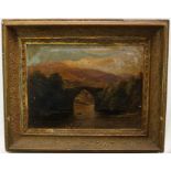 Patrick Vincent Duffy (1836 - 1909), oil on board, Brickeen Bridge Killarney, signed and inscribed,