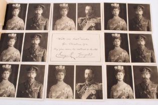 A collection of First World War 1914 Christmas greeting cards from T.M. King George V and Queen Mary