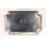 Railway memorabilia, 1920s silver dish The Great Western Railway Co. General Strike 1926