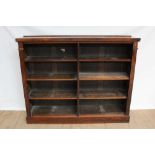 Victorian mahogany open bookcase