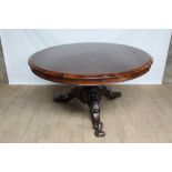19th century rosewood centre table