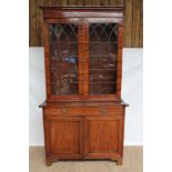 Early 19th century mahogany two height bookcase