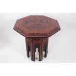 Antique Indian lacquered occasional table