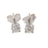 Pair of diamond stud earrings