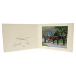 H.M. Queen Elizabeth II and H.R.H. The Duke of Edinburgh - signed 1966 Christmas card with twin Roya