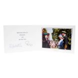 H.M.Queen Elizabeth II and H.R.H. The Duke of Edinburgh, signed 2004 Christmas card with twin gilt R