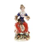 19th century Continental porcelain scent bottle