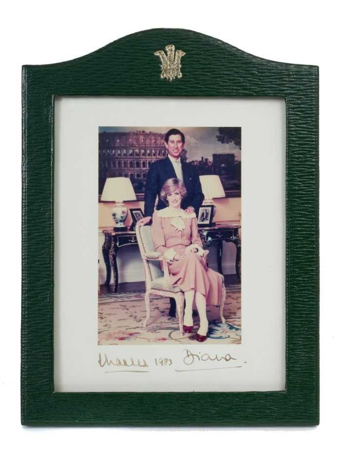 T.R.H. The Prince and Princess of Wales, fine signed Royal Presentation colour portrait photogragh o