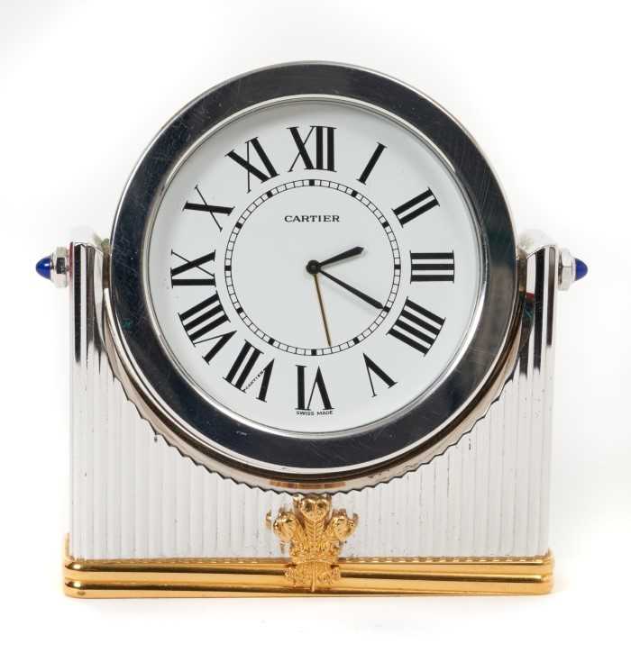 H.R.H.Prince Charles The Prince of Wales presentation clock by Cartier - Image 2 of 3