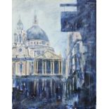 Graham Webber, (b.1980) oil on canvas - St Pauls, signed and dated '08, unframed