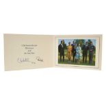 H.M. Queen Elizabeth II and H.R.H. The Duke of Edinburgh, signed 1976 Christmas card with twin gilt