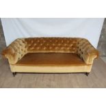 Victorian chesterfield with buttoned velvet upholstery