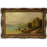 19th century school, pair of cattle scenes, unsigned.