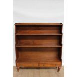 Regency style mahogany waterfall bookcase by Redman and Hales