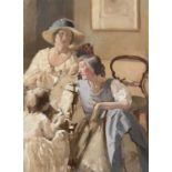 E. Grace Wheatley (1888-1970) oil on board - "Aunt Bo", 37cm x 27cm, unframed