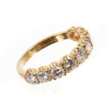 Diamond nine stone half hoop eternity ring