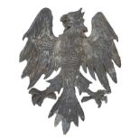 Large antique lead eagle plaque