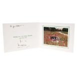 H.R.H.The Prince of Wales, signed 1994 Christmas card with gilt Royal Cipher to cover, colour photog